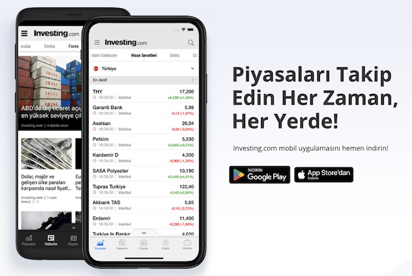 Investing borsa uygulaması