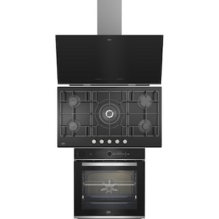 Beko Siyah Cam 3lü Ankastre Set 90 cm