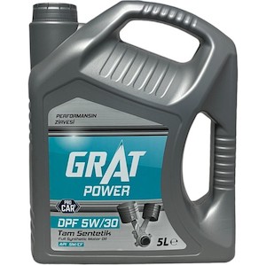 Grat Power DPF 5W-30 Tam Sentetik Partiküllü Motor Yağı 5 L