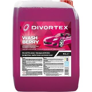 Divortex WashBerry Ph Nötr Oto Şampuanı 4 Litre 