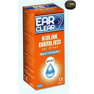 Ear Clear Dış Kulak Temizleme Solüsyonu (Buşon Yumuşatıcı) 20 ml