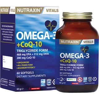 Nutraxin Omega-3 + COQ-10 60 Kapsül