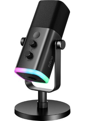 Fifine Am8 XLR/USB Rgb Beyaz Dinamik Bilgisayar Oyuncu Yayıncı Mikrofonu