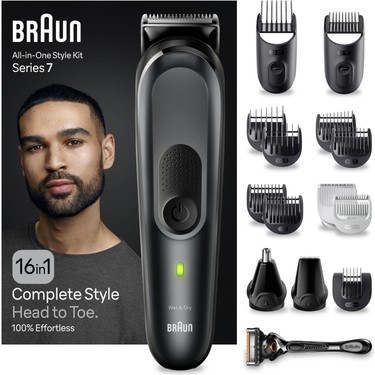 Braun Series 7 MGK7470 Hepsi Bir Arada Şekillendirme Seti, 16’sı 1 Arada Erkek Bakım Kiti