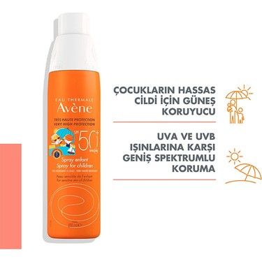 Avene Çocuk Güneş Koruma Spreyi SPF 50 200 ml
