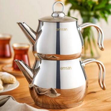 Emsan Lina Midi Çaydanlık Takımı İnox 1.00 – 1.6 LT