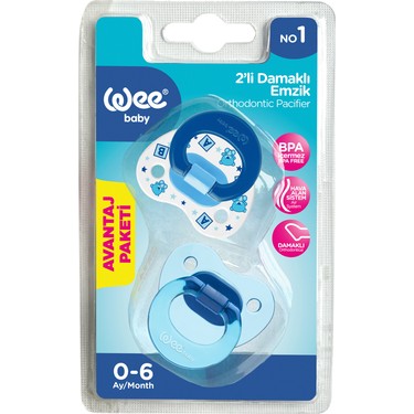 Wee Baby 2’li Damaklı Emzik No:1 Erkek