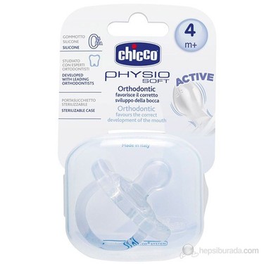 Chicco Physio Soft Silikon Emzik 0-6 Ay Tekli