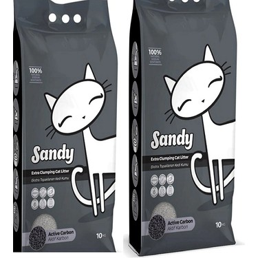 Sandy Aktif Karbonlu Extra Topaklanan Kedi Kumu 2 x 10 Kg