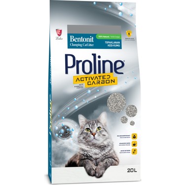 Proline Pro Line Aktif Karbonlu Topaklanan Kedi Kumu 20LT