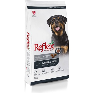 En İyi Köpek Maması Markaları ve Tavsiyeleri  - Reflex Adult Dog Kuzu Etli & Pirinçli Yetişkin Köpek Maması 15 Kg