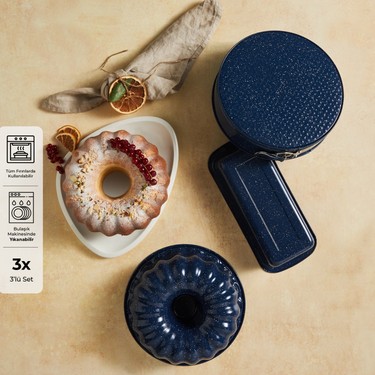 Emsan Wellbake 3'lü Kek Kalıbı Seti