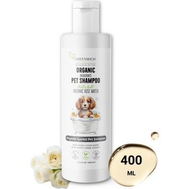 Greenwich Vücut ve Pati Şampuanı Bit Pire Kene Parazit Uzaklaştırıcı Tahriş Giderici Vegan Organik Kedi Köpek 400 ml